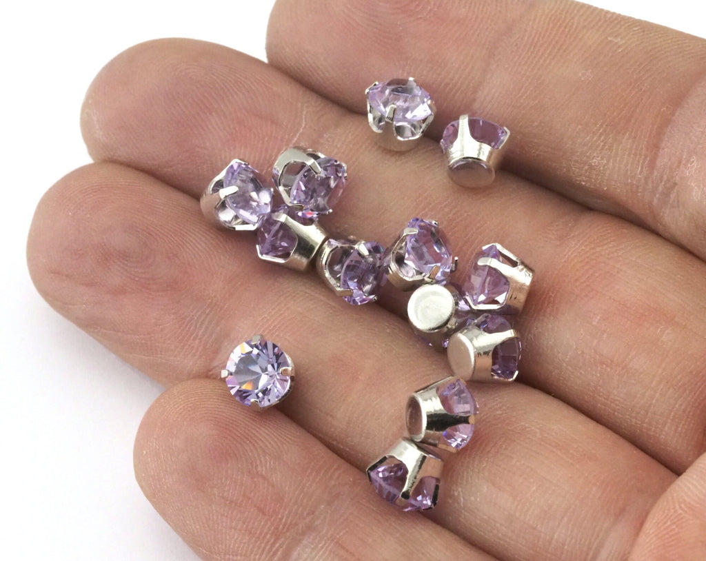 Wholesale 430pcs  Swarovski® Crystal  Violet 1028 SS29 (6.1mm Stone) with setting 6.2x5.8mm Unfoiled  WS006