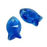 Fish pendant 6727 Swarovski® capri blue (243) 18mm