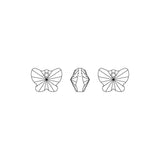 butterfly pendant 6754 Swarovski® light rose (223) 18mm