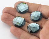 Wholesale 109 Pcs. Round Faceted Mirror Glass Foiled cabochons 20mm WS009