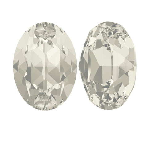 Oval fancy stone 4120 Swarovski® crystal silver shade (ssha) 14x10mm oz264