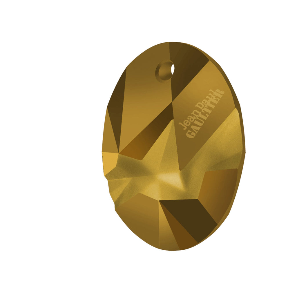 Kaputt oval pendant (jean Paul Gaultier) 6910 Swarovski® crystal dorado 36mm