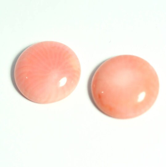 Pink Coral Round Cabochon 12mm Coral-culture for Jewellery Making  120CB CAB66-05