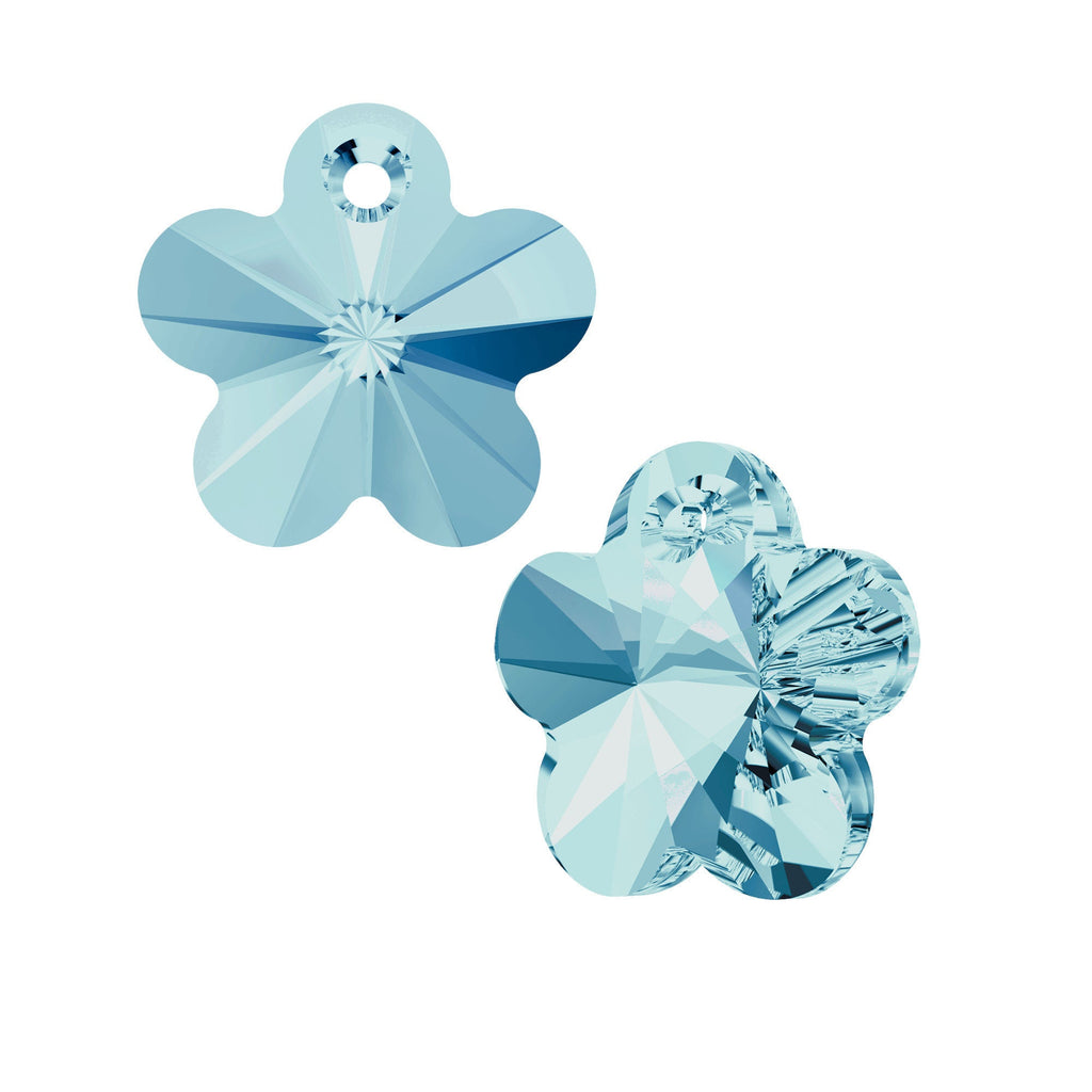 Flower pendant 6744 Swarovski® Aquamarine 18mm (202)