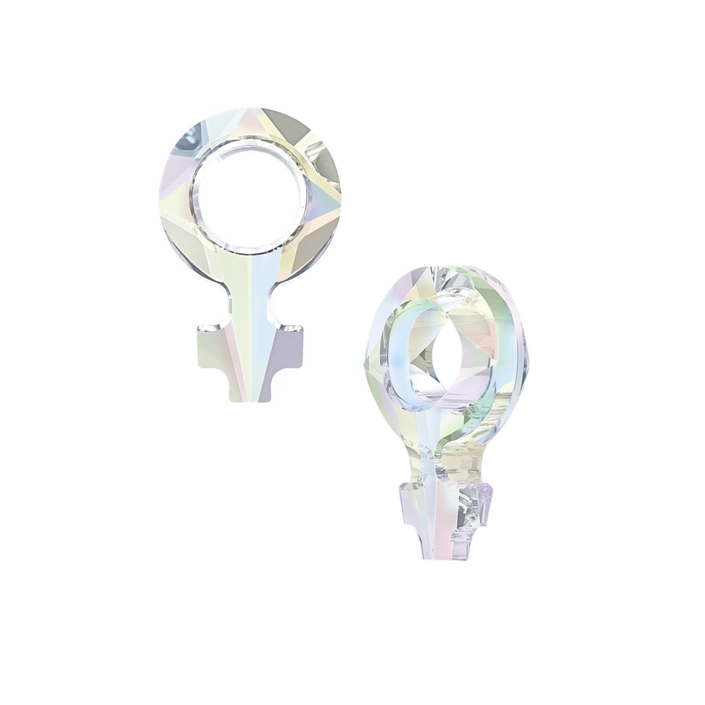 Female Symbol 4876 Swarovski® Crystal (001) Aurore Boreale (AB)   18x11.5mm