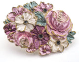 Flowers  Belt Buckle, Vintage Resin Wall decor 96x71mm limited stock Made in Germany bjk070