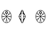 Xilion oval pendant 6028 Swarovski® crystal astral pink oz674