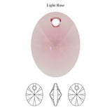 Xilion oval pendant 6028 Swarovski® crystal light rose 18mm