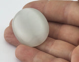 30x40mm White Synthetic Cats Eye Glass Cabochon cab25-10