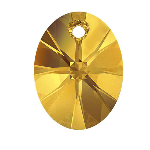 Xilion oval pendant 6028 Swarovski® sun flower (292) 12mm 10mm