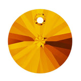 Xilion pendant disc 6428 Swarovski® tangerine (259) xilion rivoli Disc pendant 6mm