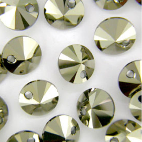 Xilion pendant disc 6428 Swarovski® crystal metallic light gold 2x 6mm 458
