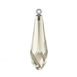Pure drop pendant 6531 Swarovski® crystal silver shade (half hole) with classic rhodium plating cap 34mm