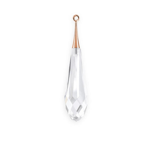 Pure drop pendant 6532 Swarovski® crystal (half hole) with trumpet cap 31.5mm