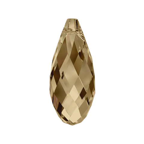 Briolette pendant 6010 Swarovski® Crystal golden shadow  Briolette Pendant 50x21.5mm