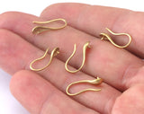 Earring blanks with Peg (4mm setting) Raw brass 17x8mm OZ2511