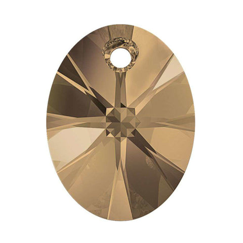 Xilion oval pendant 6028 Swarovski® crystal rose gold 2x