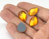 Wholesale 160 Pcs. Drop Faceted  Mirror Glass Foiled cabochons 18x13mm WS008