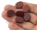 Brown Agate Flat Oval Coin Cabochon 12x16mm cab53-1