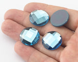 Wholesale 109 Pcs. Round Faceted Mirror Glass Foiled cabochons 20mm WS009
