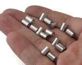 Silver tone (nickel free) brass tube 5x7mm (hole 4mm) ,findings spacer bead bab4 OZ1640