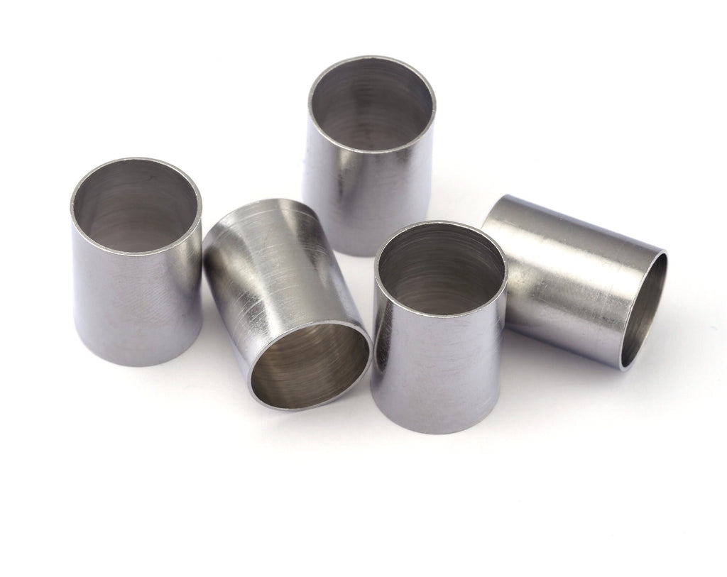 Cylinder Tubes Silver tone (Nickel Free) Plated brass  15x20mm (hole 14mm) 1898