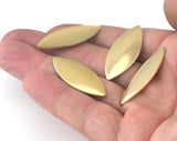 Curved marquise raw brass charms 35x14mm Findings OZ2527-250