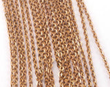 Soldered Cable Link Chain Raw Brass 2.6mm Z134