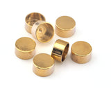 Ends Cap Gold Plated Brass 9x5mm (8mm inner) cord  tip ends, ribbon end, ENC8 OZ2331