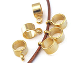 Bail Beads Charms Pendant Connector 15x10mm (8mm inside inner) Gold Plated Brass hanger holder spacer OZ2539