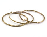 Open Hammered Shape Jump Ring 45mm (2mm Wire Thickness)  Raw brass Findings 2545-220