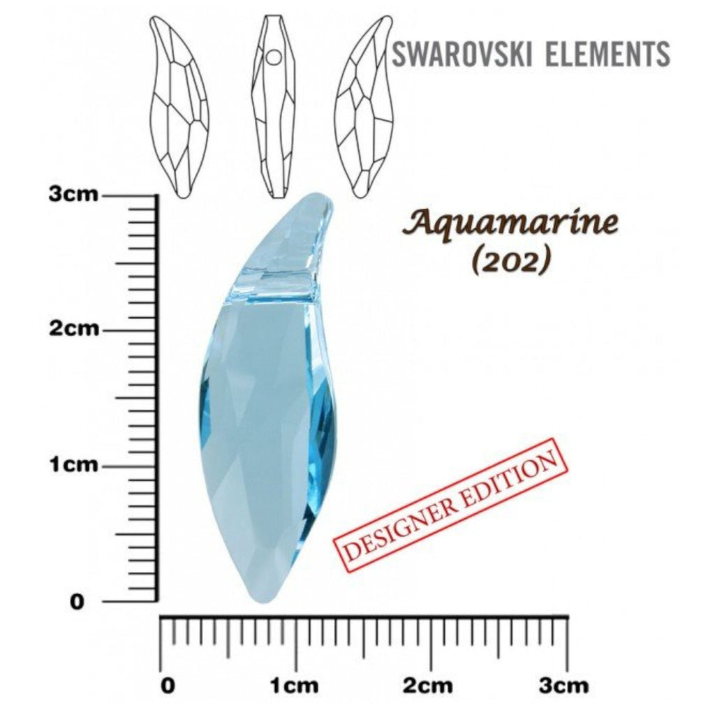 Lily Pendant 6904 Swarovski  Aquamarine (202) 30mm