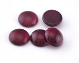 Red 18mm Glass Czech Round Flat Back Cabochons 180CB CAB80-05