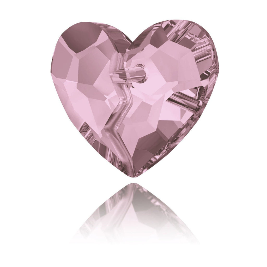 Forever 1 Heart Pendant 6263 Swarovski® Antique Pink (ANTP) 36mm