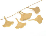 Ginkgo Leaves Charms 25x20mm Raw brass Findings OZ2594-70