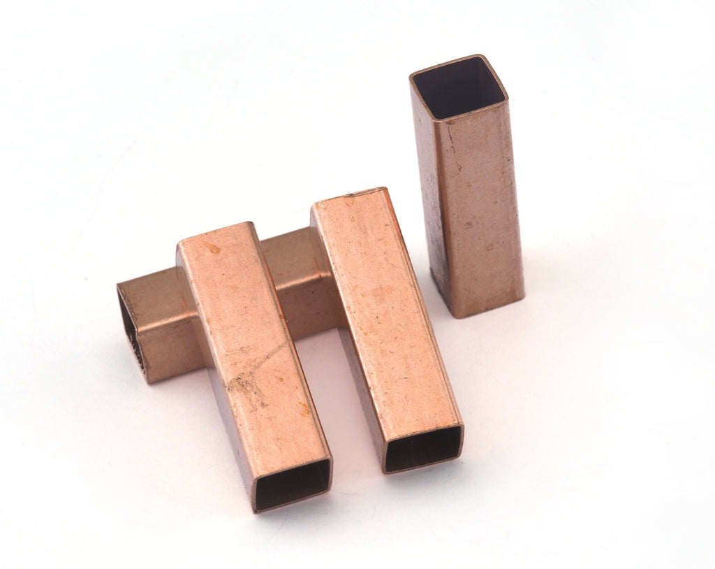Square Tube Raw Copper 9x30mm (8x8mm hole) findings OZ2602-340