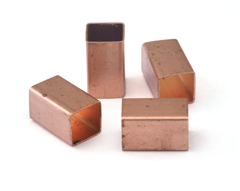 Square Tube Raw Copper 9x15mm (8x8mm hole) findings OZ2603-168