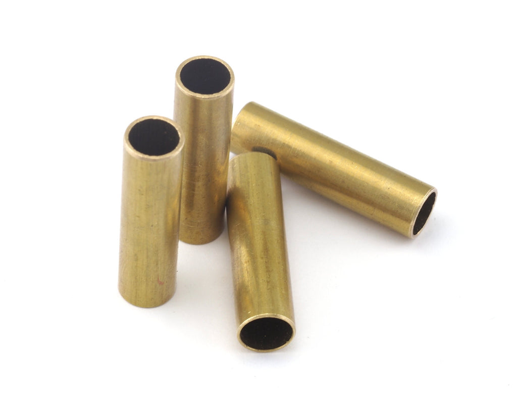 Cylinder Tube 8x30mm (hole 7mm ) raw brass Pendant, Findings spacer bead OZ2518