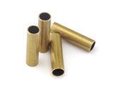Cylinder Tube 8x30mm (hole 7mm ) raw brass Pendant, Findings spacer bead OZ2518