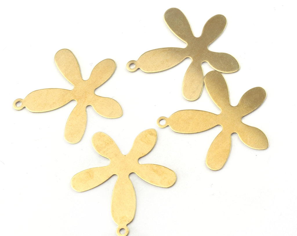 Flower Charms 26x25mm 1 hole Raw brass findings OZ2537-100