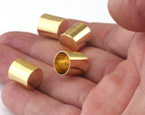ribbon end, 12x11mm 10mm inner without hole Gold  Plated Brass cord  tip ends, ends cap, ENC10 OZ1447