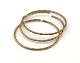 Open Hammered Shape Jump Ring 45mm (2mm Wire Thickness)  Raw brass Findings 2545-220