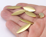 Curved marquise raw brass charms 27x10mm Findings OZ2556-135