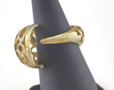 Adjustable Helix Ring Raw brass (16.5mm 6US inner size) OZ2899