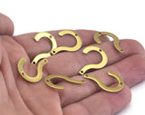 Question Mark Connector Charms Raw Brass 23.5x16mm 0.8mm thickness Findings  OZ2794-77