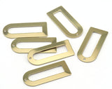 Semi circle Rectangle shape 30x13x0.8mm raw brass findings scs OZ2796-160