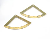 Triangle raw brass 27x39mm connector charms , findings earring oz2806-190