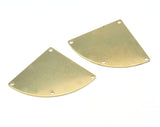 Triangle raw brass 27x39mm connector charms , findings earring OZ2858-400