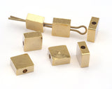 Square for stamping Gold Plated Brass 8x8mm 5/16"x5/16"  charms, finding square OZ1273
