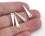 Triangle Antique silver plated brass 20x4.5mm (0.8mm thickness) 1 hole charms  findings OZ2944-35